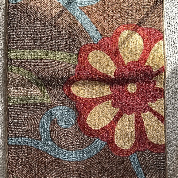 Floral Brown Runner Rug - Picture 4 of 6